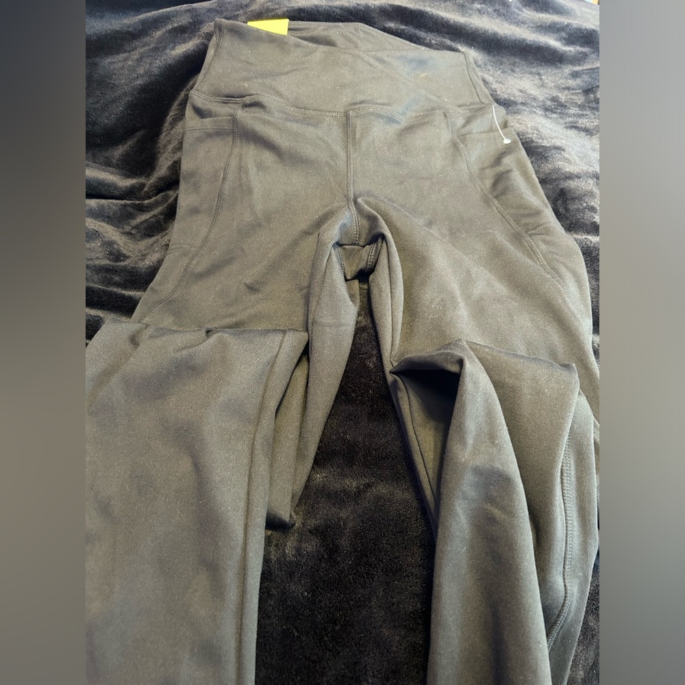 black flare leggings